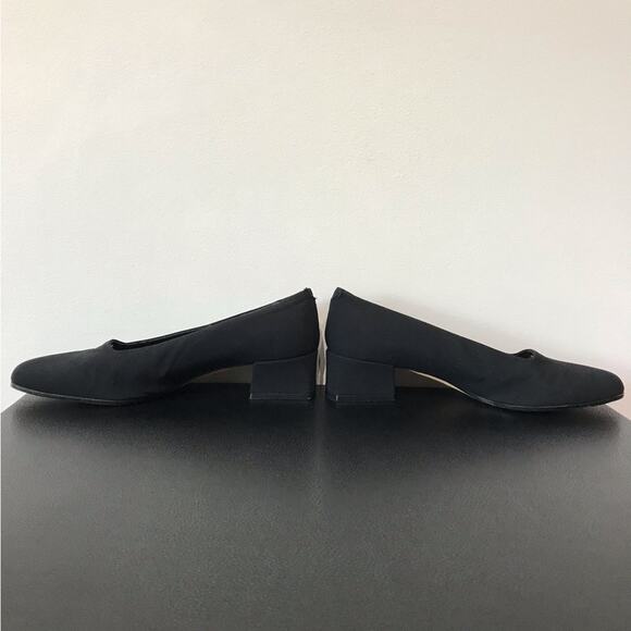 Sesto Meucci Italian Made Leather Sole Square Toe Low Block Heel Pump Blue 8.5 - Picture 12 of 16